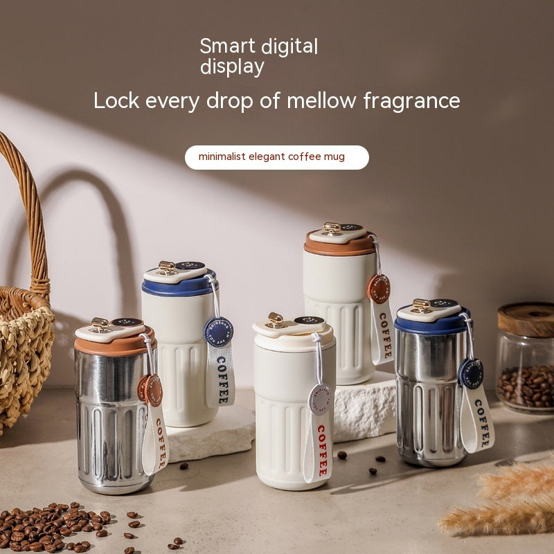 Smart Digital Thermal Bottle – Elegant Termosmugg med Temperaturdisplay (450 ml)