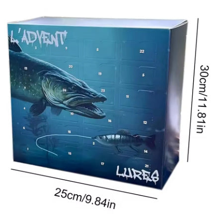 Jul-fiskekrok överraskningslåda – kreativ fiskekalender för hobbyfiskare