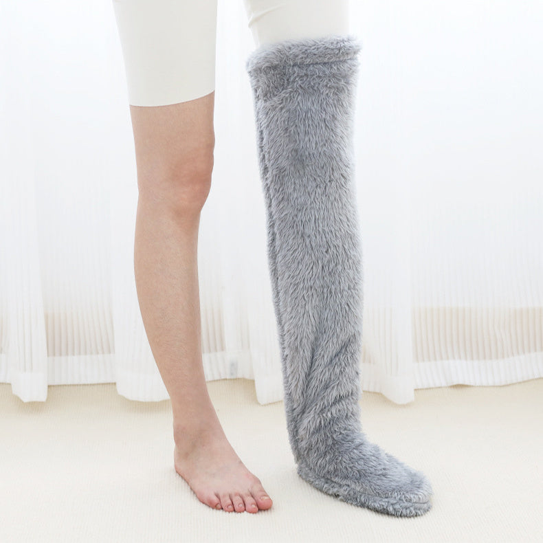 Over Knee High Fuzzy Long Socks – Vintervarma och Mysiga Strumpor