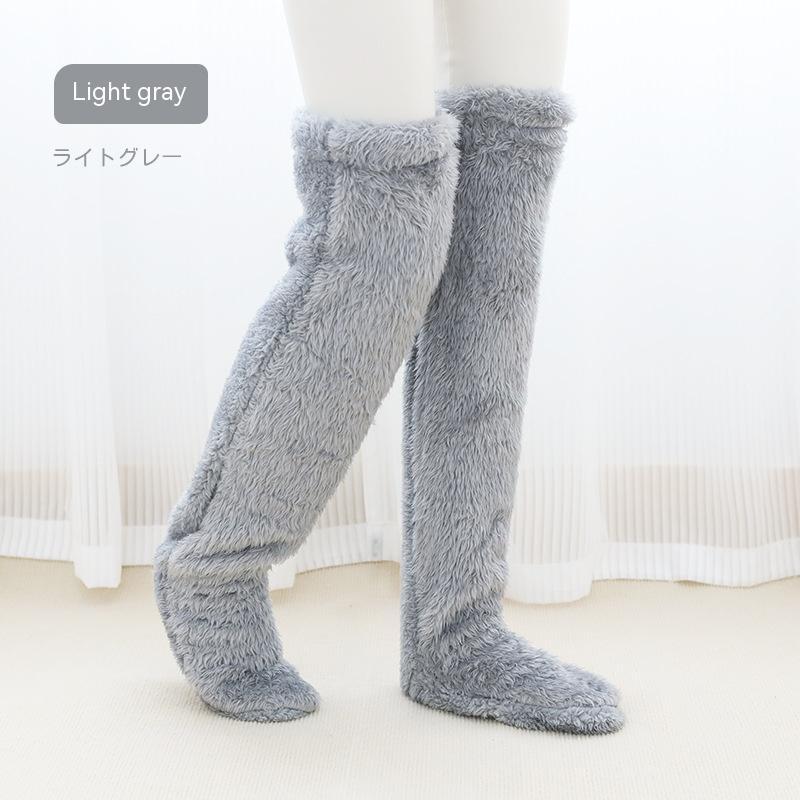 Over Knee High Fuzzy Long Socks – Vintervarma och Mysiga Strumpor