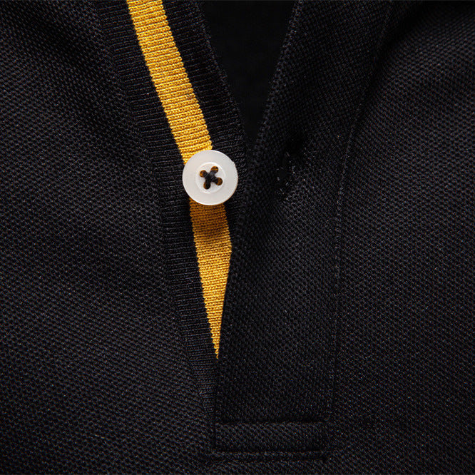 Klassisk Polo med Krage – Långärmad Herrtröja